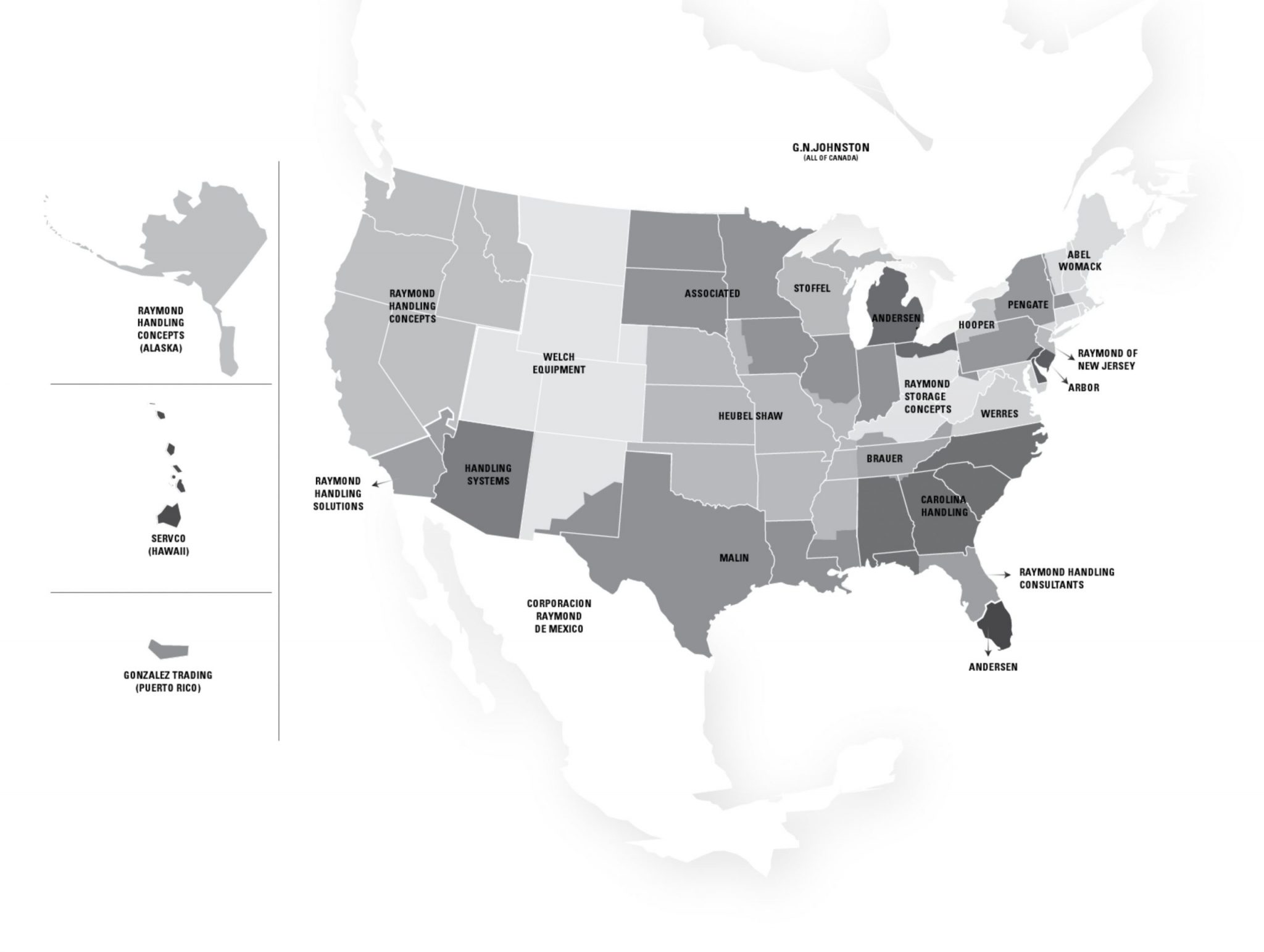 Raymond Sales and Service Center Network