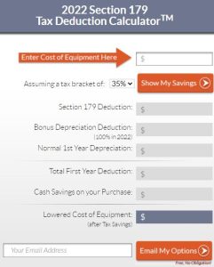 2022 Section 179 Tax Deduction Calculator