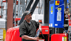 Forklift battery charging