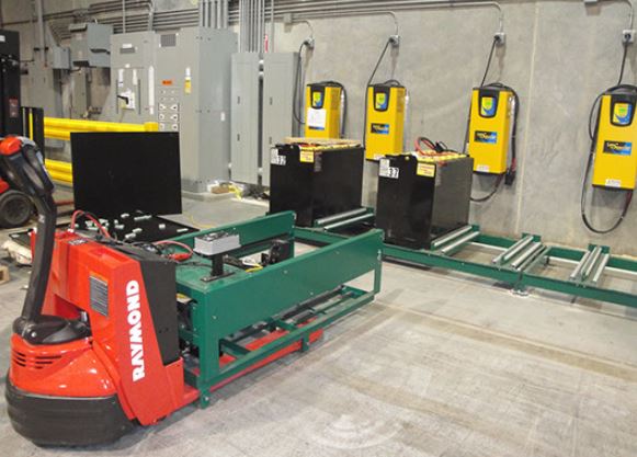 Lift Truck Battery Management Delivers Staying Power Abel Womack Manufacturing Warehouse Distribution Raymond Forklifts Precision Manufacturing