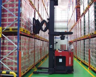 Double deep pallet racking