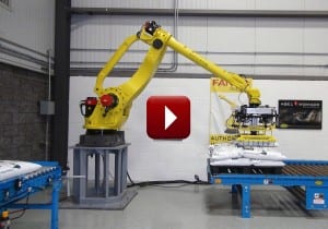 FANUC Robot palletizing wood pellets