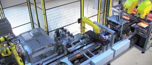 Robotic assembly with conveyor 