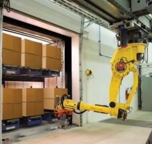 Fanuc Robot unpacking truck