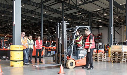 Forklift warehouse training class