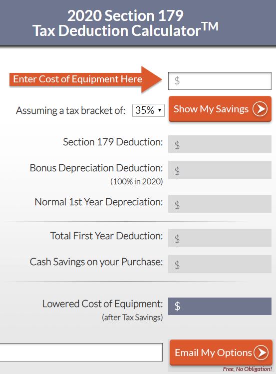 2020 Section 179 calculator