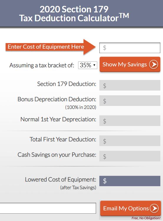 2020 Section 179 calculator