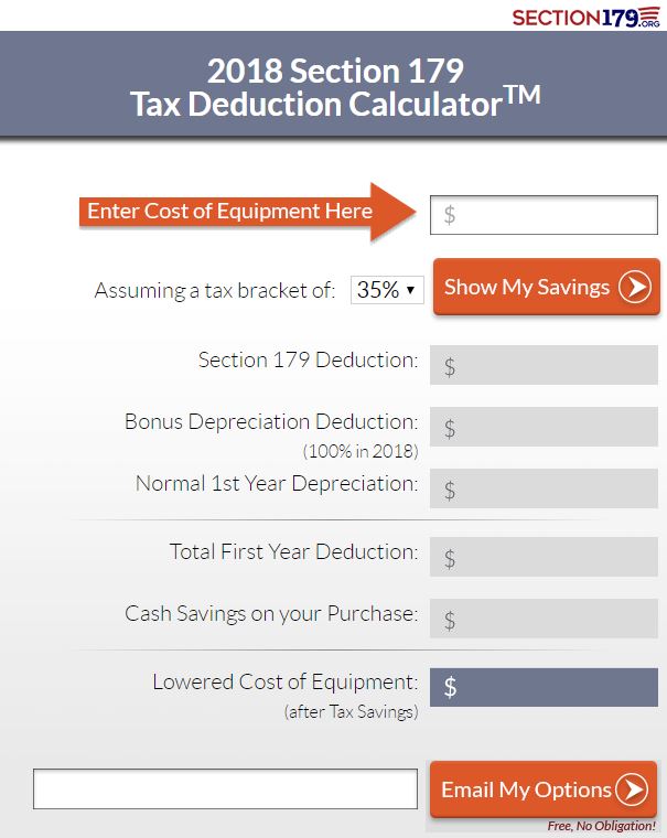 use the tax deduction calculator Section_179_tax_deduction_calculator