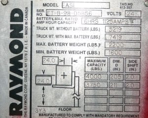 Forklift-spec-plate