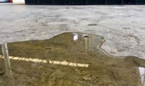 Warehouse industrial floor spill