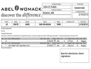 Wireless work order