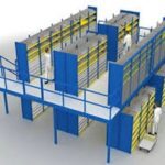 mezzanine with shelves